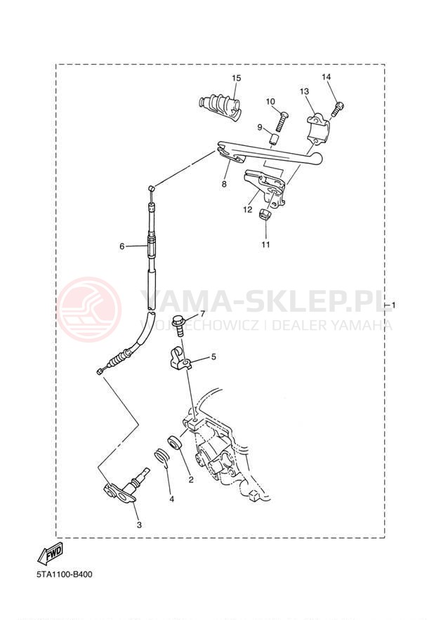 Schemat "Dekompresator - zestaw" do Yamaha YZ250F YZ250FT