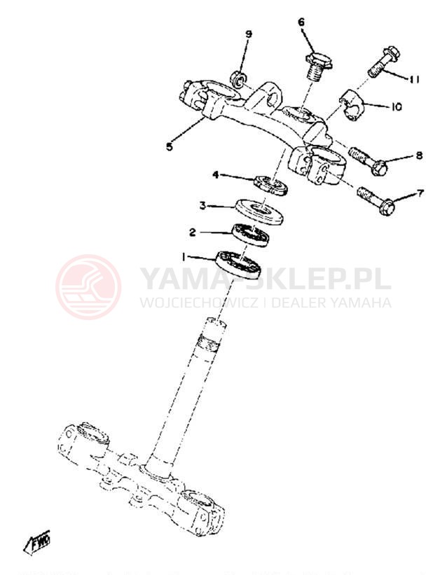 Schemat "Półki zawieszenia" do Yamaha YZ125A
