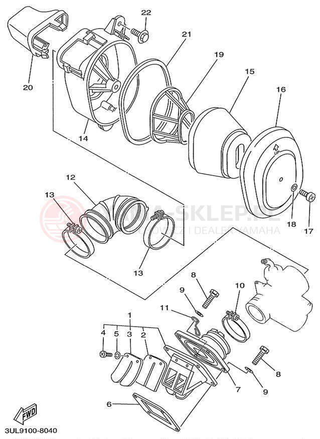 Schemat "Wtrysk paliwa" do Yamaha RT100L
