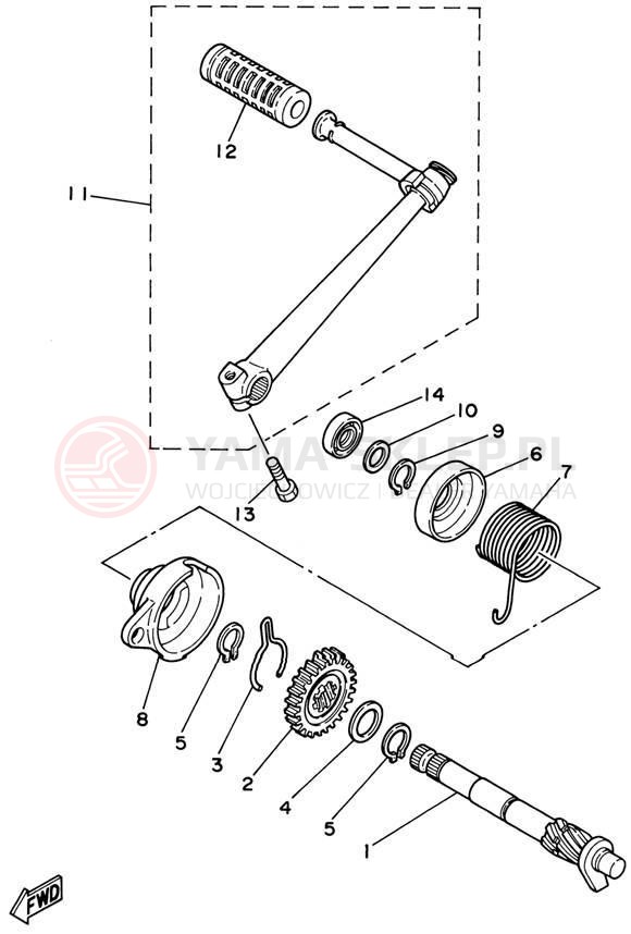 Schemat "rozrusznik" do Yamaha PW80 PW80P
