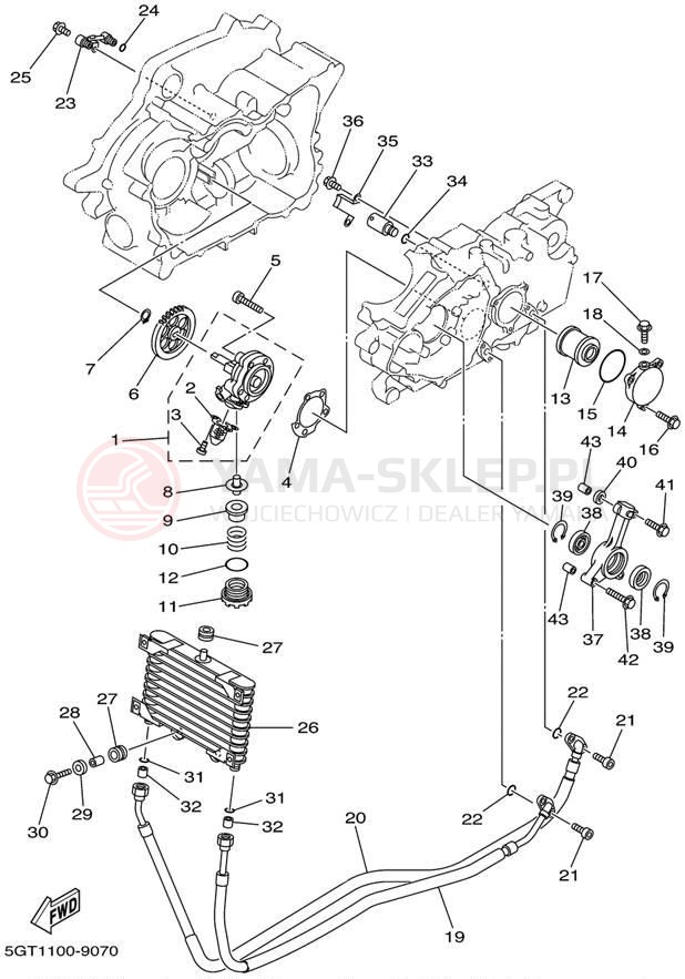 Schemat "Pompa olejowa" do Yamaha GRIZZLY YFM600FWAL/YFM600FWAL