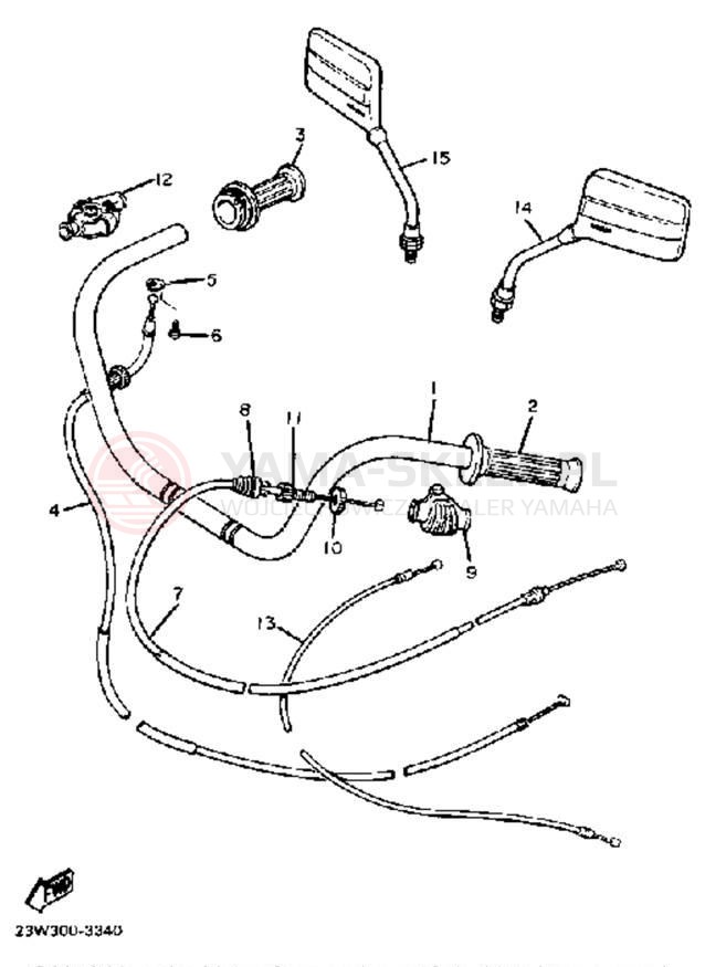 Schemat "Kierownica i osprzęt" do Yamaha XV920MK
