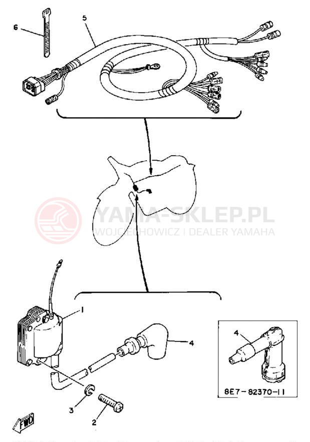 Schemat "układ elektryczny" do Yamaha IT175G