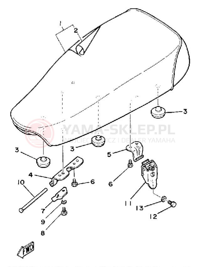 Schemat "siedzenie" do Yamaha MX100G