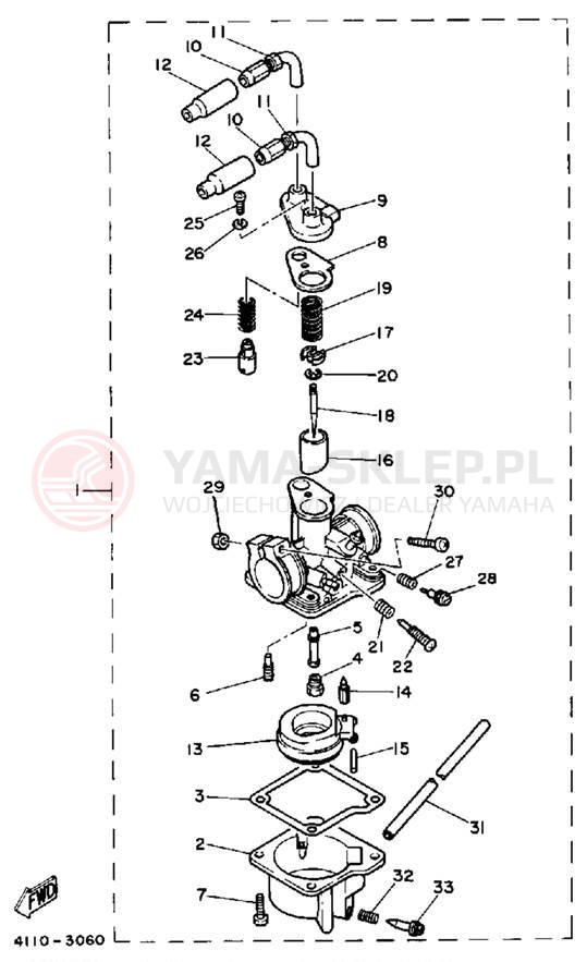 Schemat "Gaźnik" do Yamaha Y-ZINGER PW50N