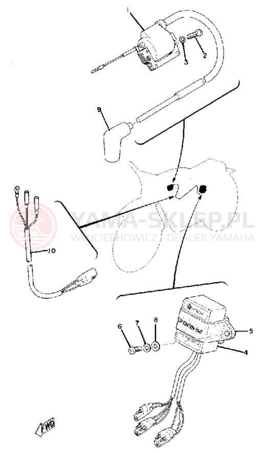 Schemat "układ elektryczny" do Yamaha MX175A