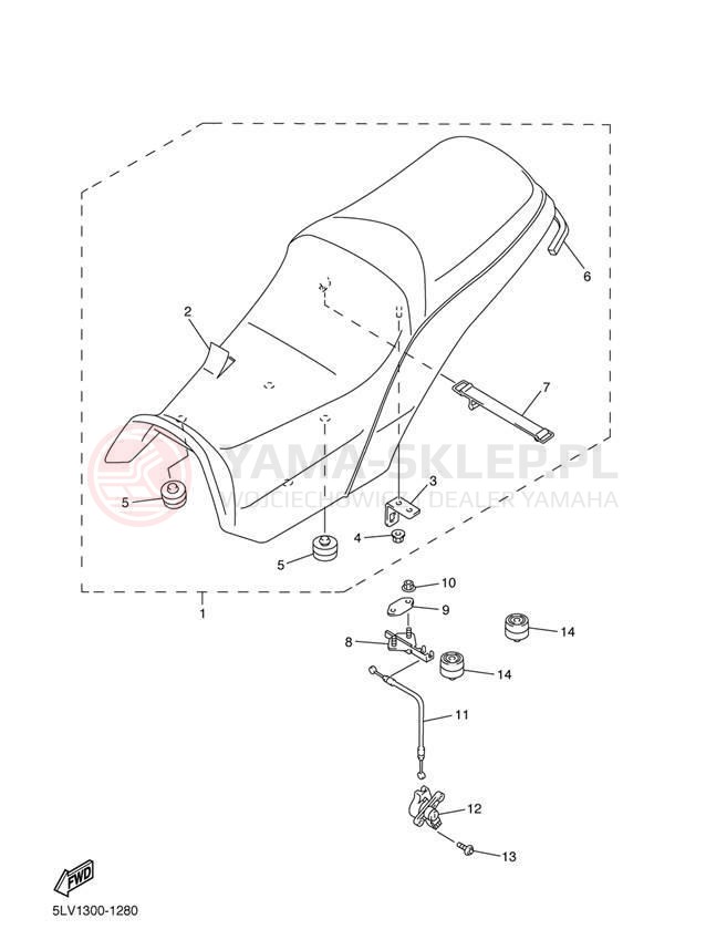 Schemat "siedzenie" do Yamaha FZ1 FZS1000P/FZS1000PC