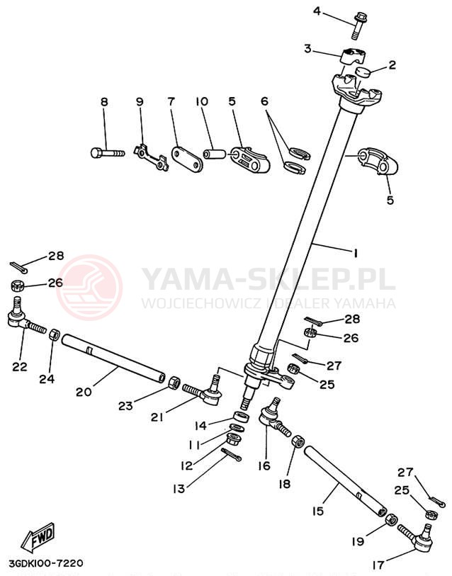 Schemat "Półki zawieszenia" do Yamaha WARRIOR YFM350XLC/YFM350XL