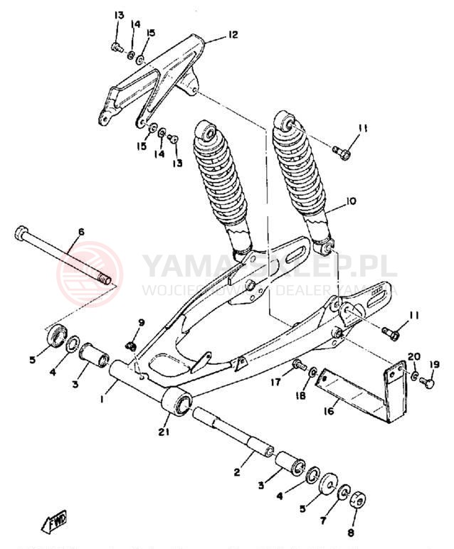 Schemat "wahacz" do Yamaha DT100C