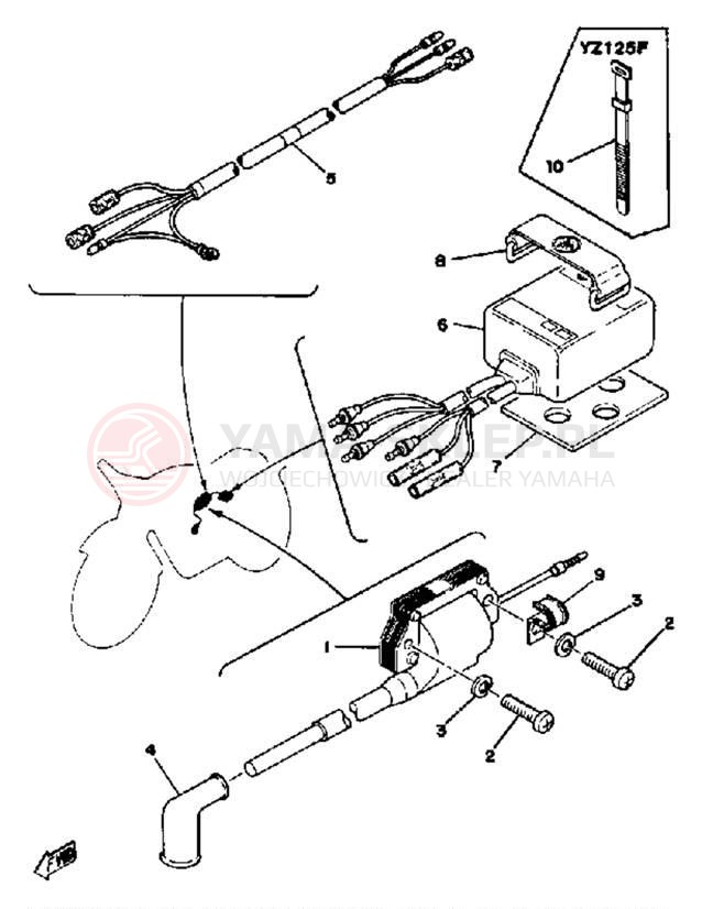 Schemat "układ elektryczny" do Yamaha YZ125G
