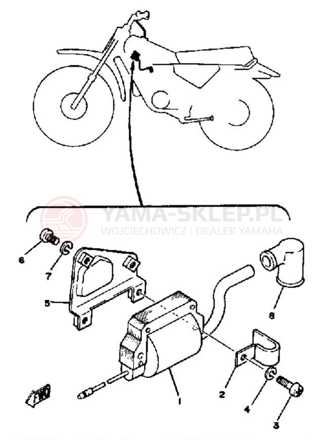 Schemat "układ elektryczny" do Yamaha MX100J