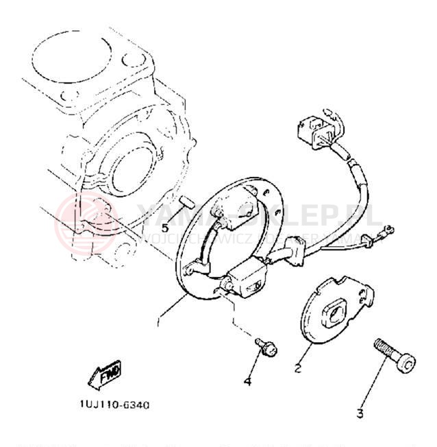 Schemat "Układ zapłonowy" do Yamaha RADIAN YX600UC/YX600U