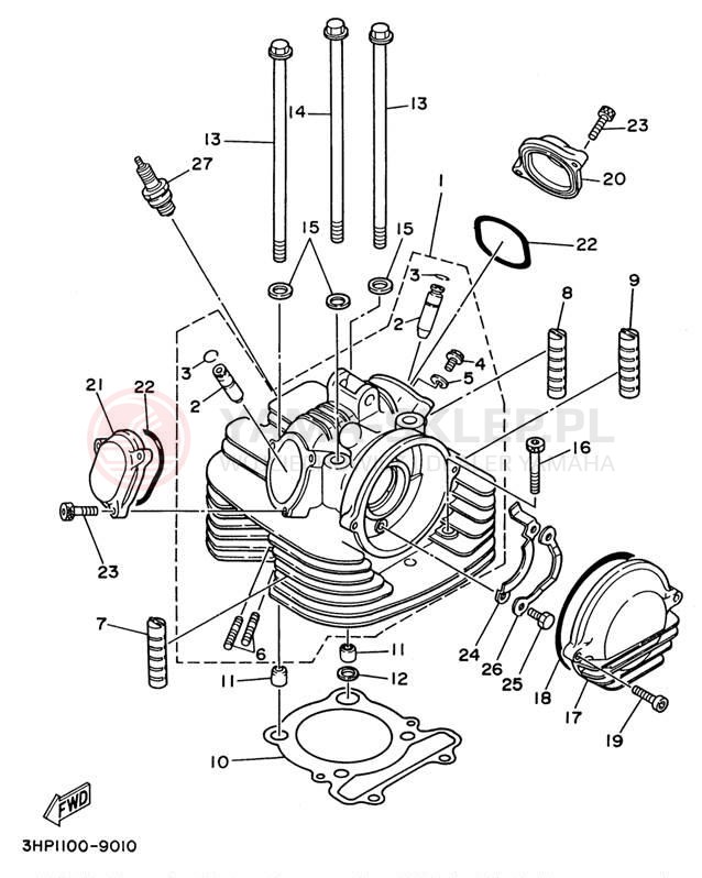 Schemat "głowica" do Yamaha WARRIOR YFM350XH_M