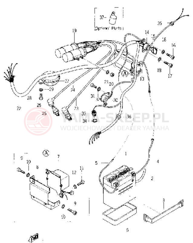 Schemat "układ elektryczny" do Yamaha YL1