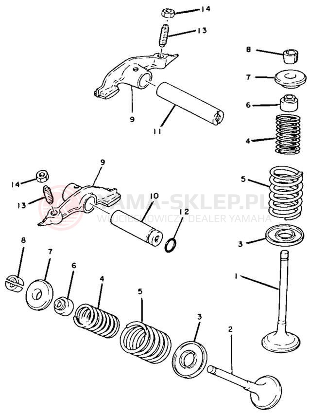 Schemat "zawory" do Yamaha MOTO-4 YFM225S