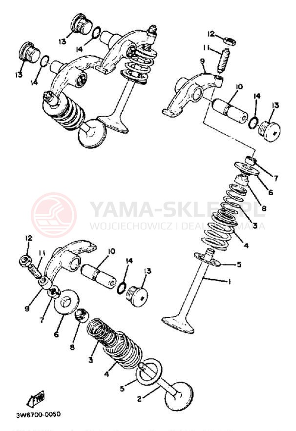 Schemat "zawory" do Yamaha XS650SJ