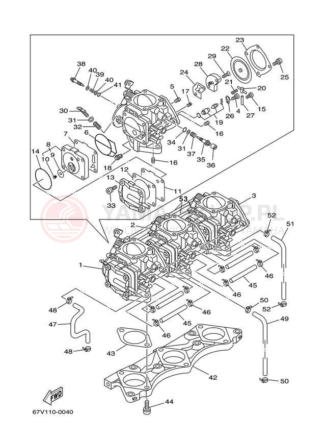 Schemat "Gaźnik" do Yamaha AR210 LST1200DD