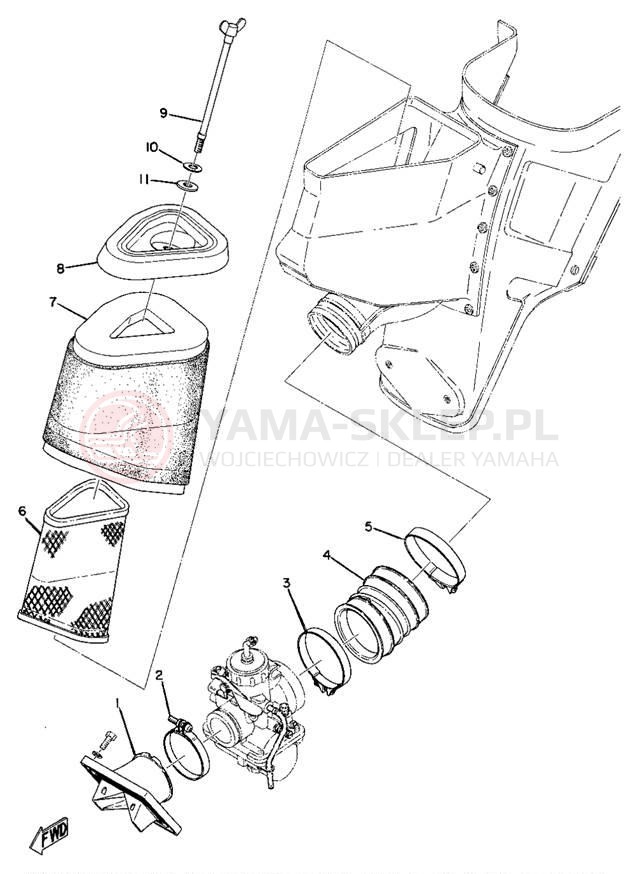Schemat "Wtrysk paliwa" do Yamaha MX360A/MX250A