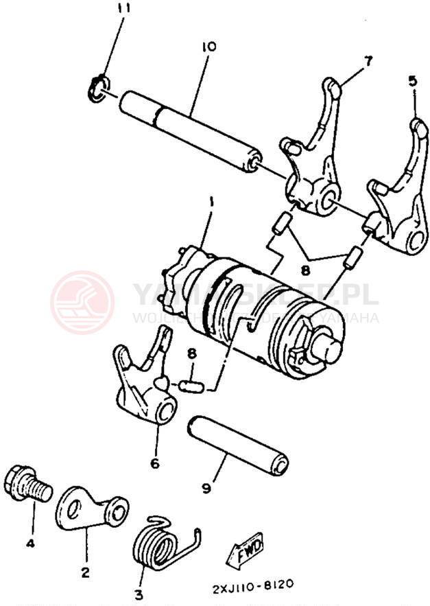 Schemat "Wodziki, automat" do Yamaha BLASTER YFS200D_MN