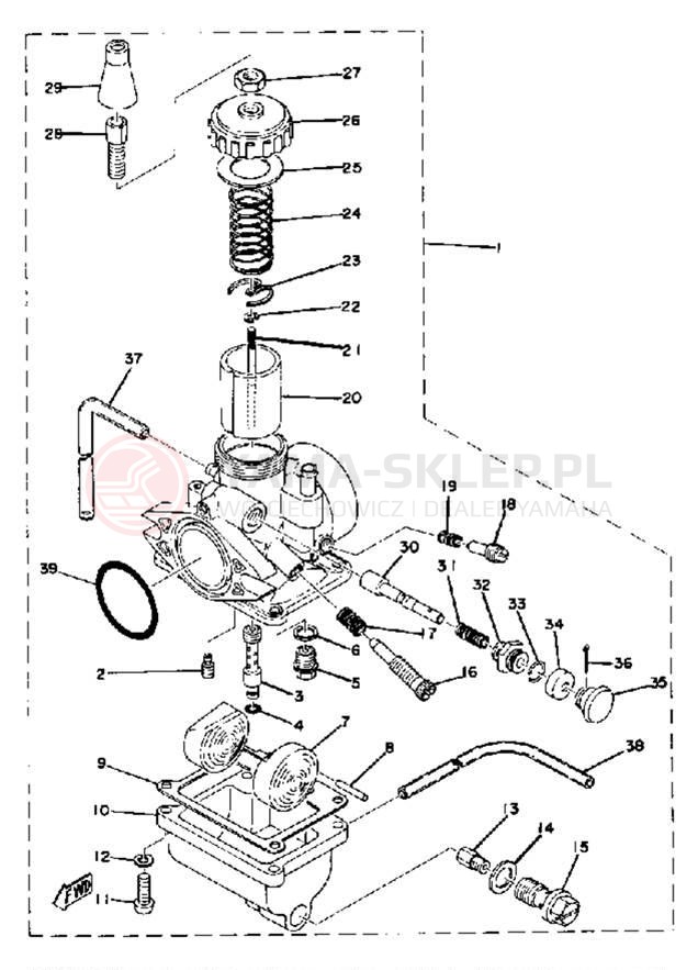 Schemat "Gaźnik" do Yamaha YZ80C
