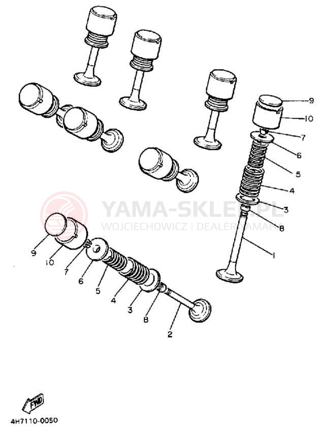 Schemat "zawory" do Yamaha FJ1200WC/FJ1200W