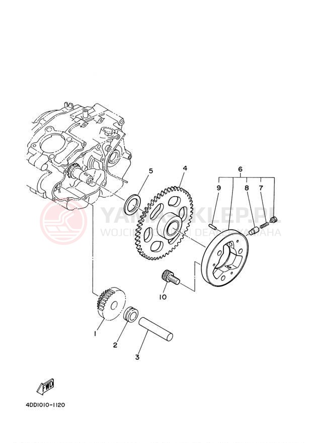 Schemat "rozrusznik" do Yamaha TW200 TW200R/TW200RC