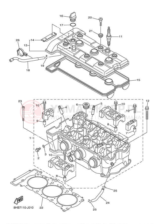 Schemat "głowica" do Yamaha FX NYTRO FX10BL