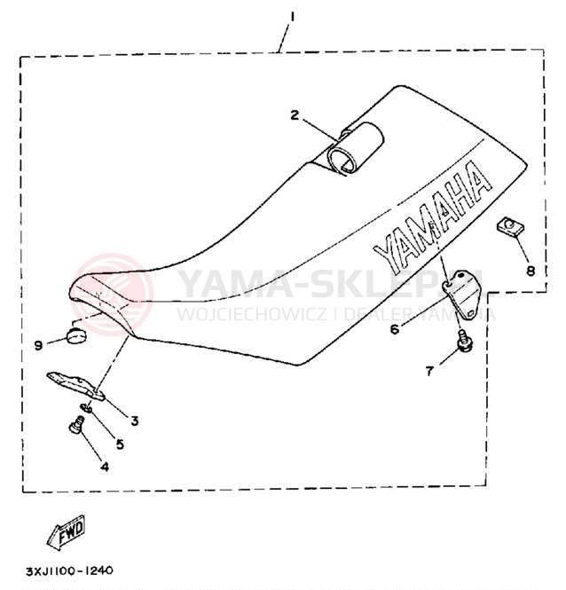 Schemat "siedzenie" do Yamaha WR250ZD