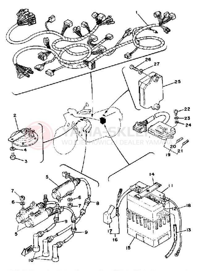 Schemat "układ elektryczny" do Yamaha XS750E_227