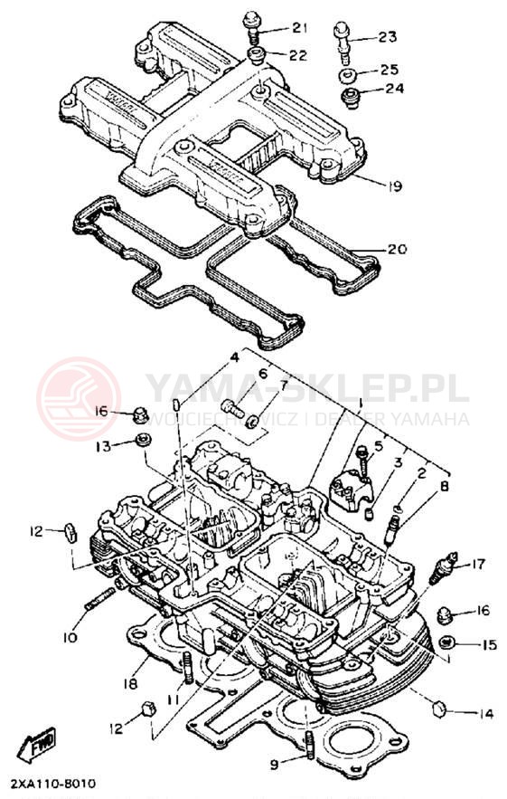 Schemat "głowica" do Yamaha RADIAN YX600W/YX600WC
