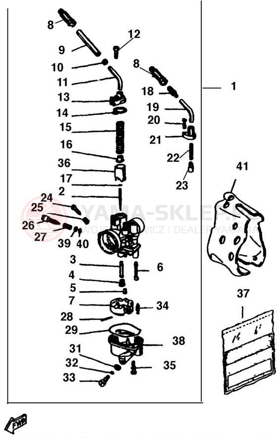 Schemat "Gaźnik" do Yamaha ZUMA II CW50K