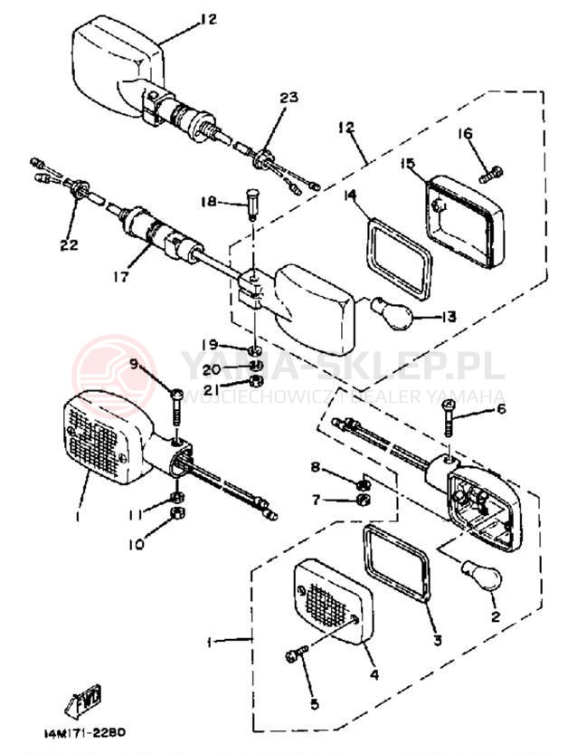 Schemat "kierunkowskazy" do Yamaha CV80K