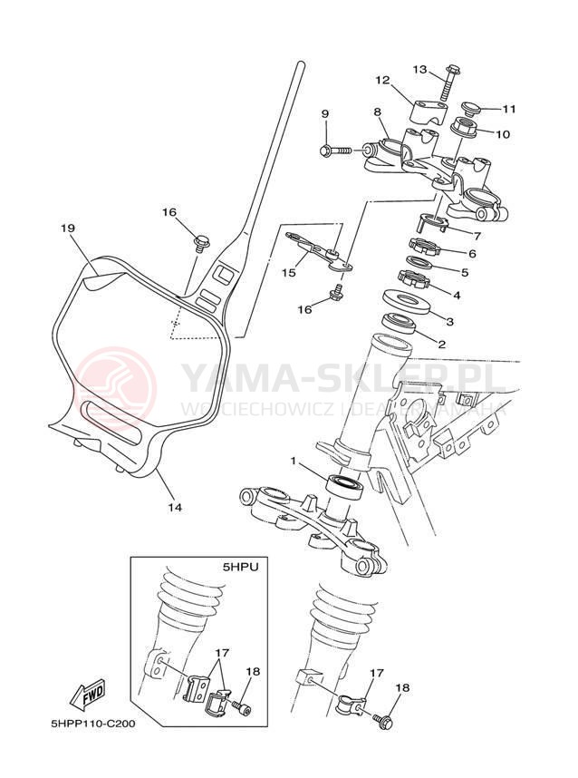 Schemat "Półki zawieszenia" do Yamaha TT-R125 TTR125S/TTR125LS