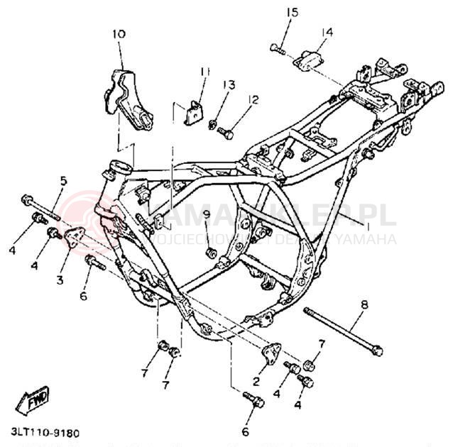 Schemat "rama" do Yamaha RADIAN YX600W/YX600WC