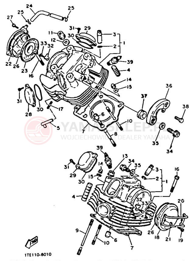 Schemat "głowica" do Yamaha VIRAGO 1100 XV1100D/XV1100DC