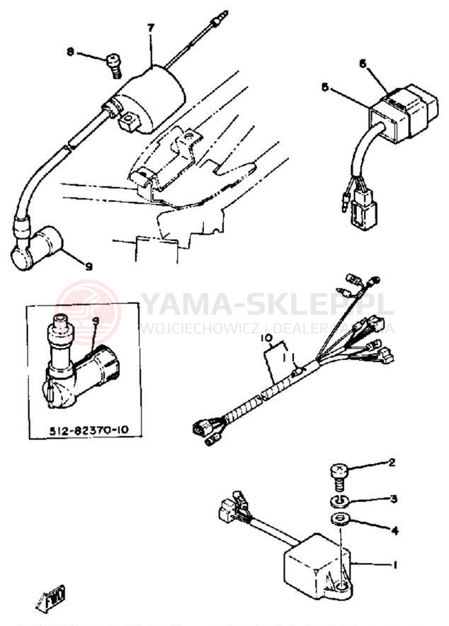 Schemat "układ elektryczny" do Yamaha PW50H