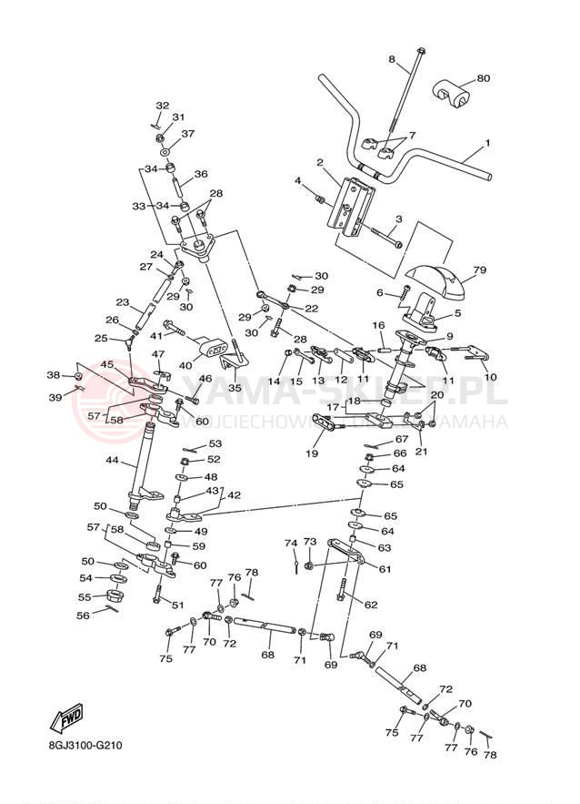 Schemat "Półki zawieszenia" do Yamaha VENTURE LITE PZ50VTDR
