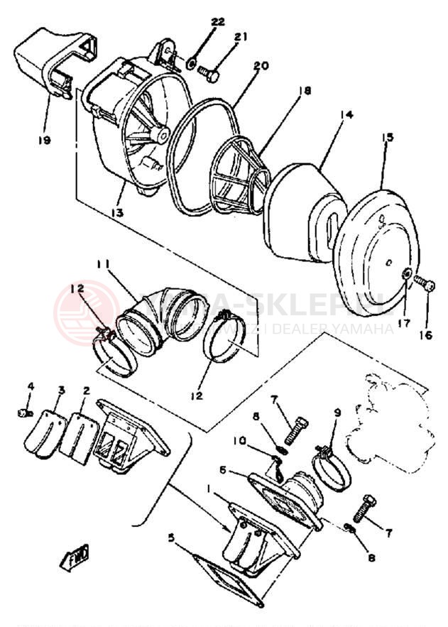 Schemat "Wtrysk paliwa" do Yamaha MX100H