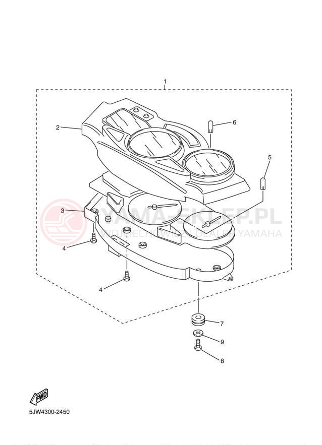 Schemat "licznik" do Yamaha FJR1300 FJR1300S/FJR1300SC