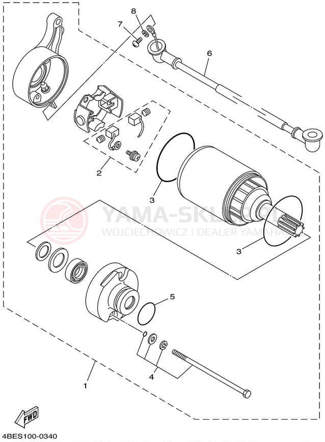 Schemat "rozrusznik" do Yamaha TTR225 TTR225PC/TTR225P