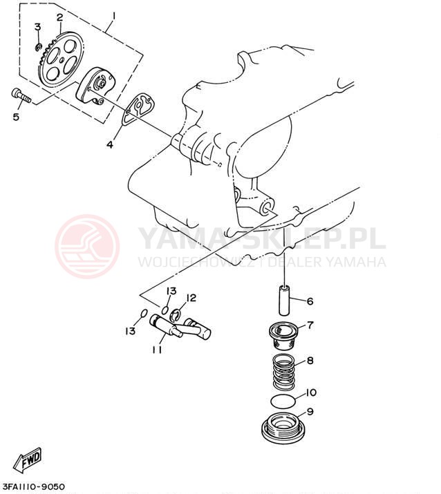Schemat "Pompa olejowa" do Yamaha BREEZE YFA1PC/YFA1P