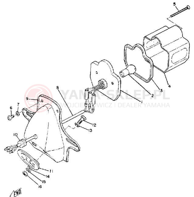 Schemat "Oświetlenie tył" do Yamaha R3