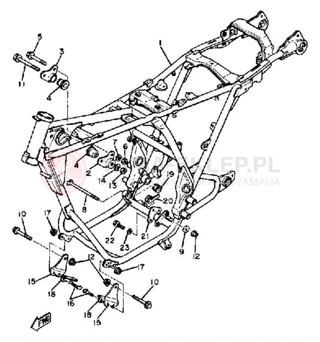 Schemat "rama" do Yamaha XS400SH