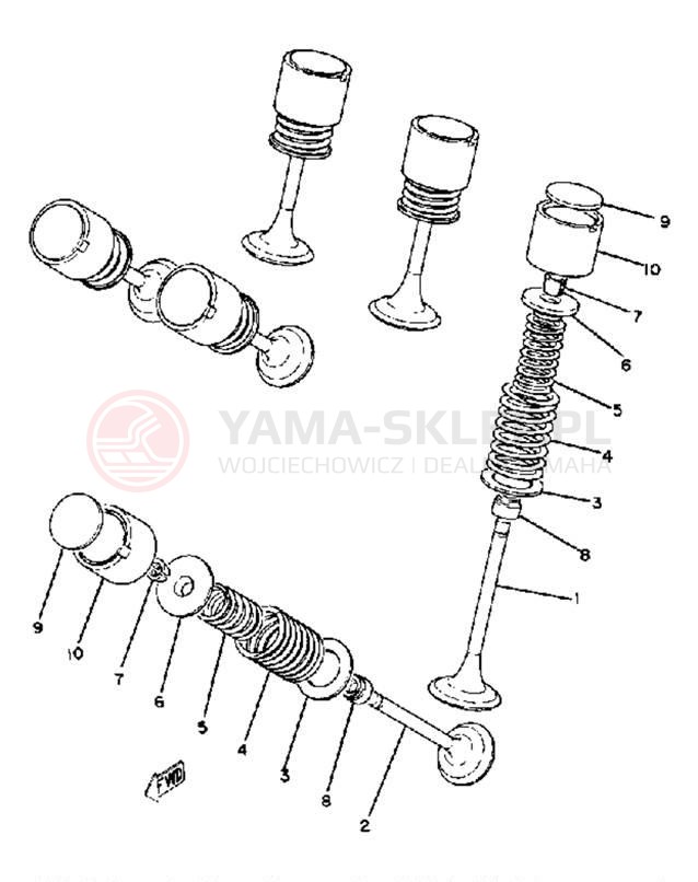 Schemat "zawory" do Yamaha XS850LG