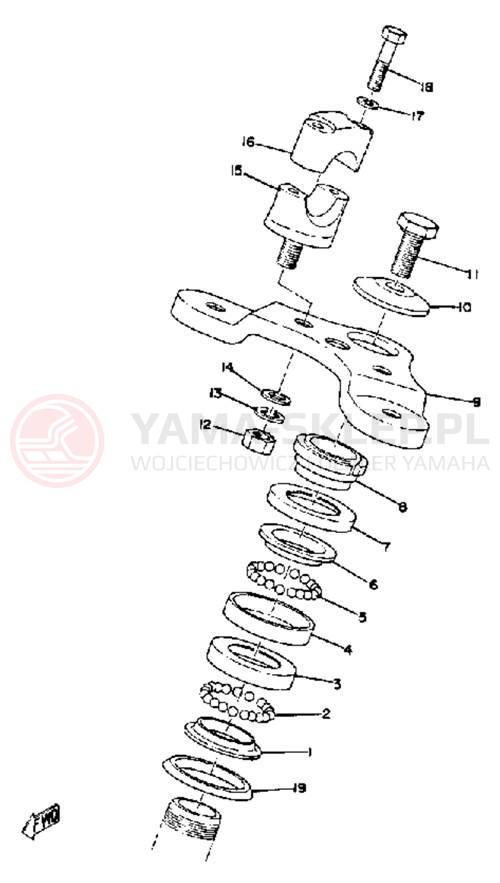 Schemat "Półki zawieszenia" do Yamaha TY80A