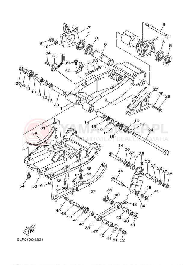 Schemat "wahacz" do Yamaha 660R RAPTOR YFM660RT