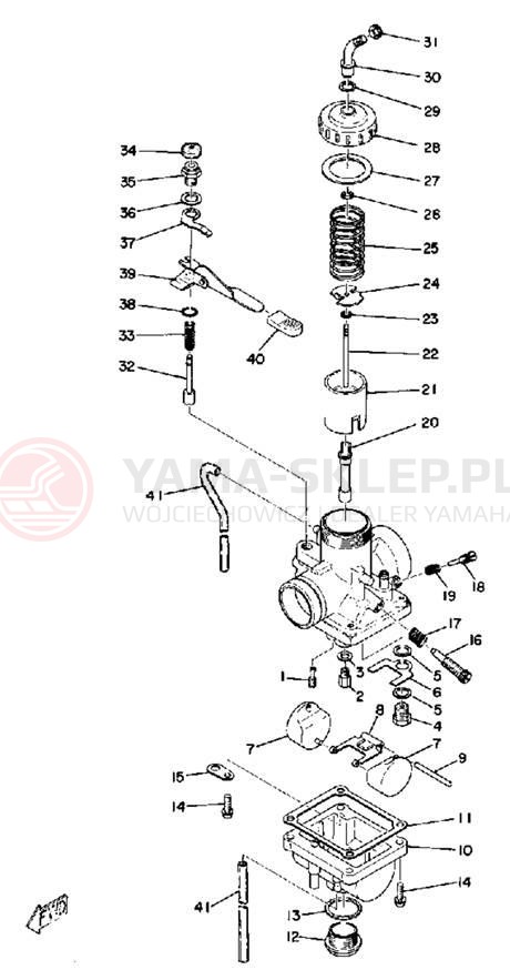Schemat "Gaźnik" do Yamaha MX125A