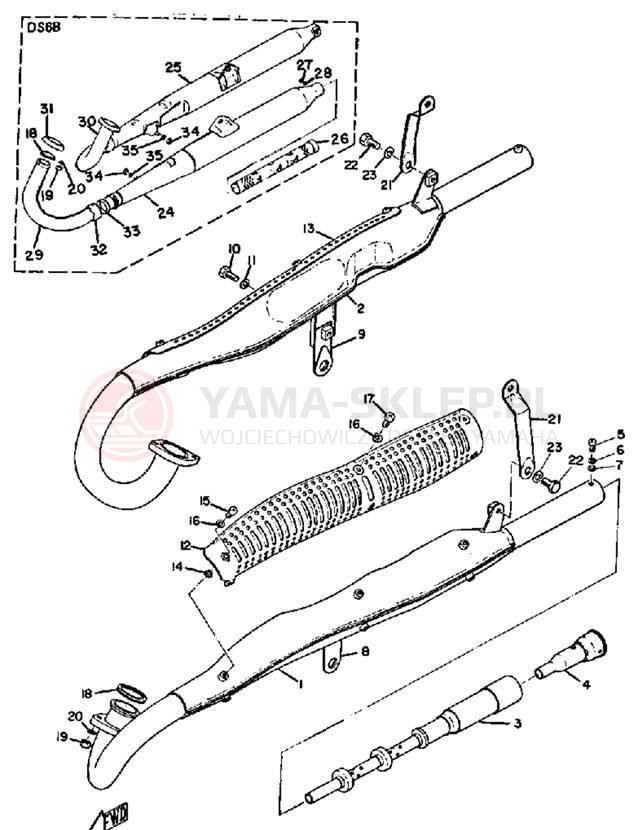 Schemat "tłumik" do Yamaha DS6C