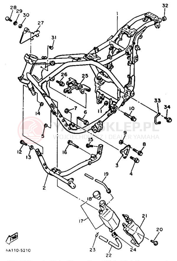 Schemat "rama" do Yamaha MAXIM X XJ700XNC/XJ700XN