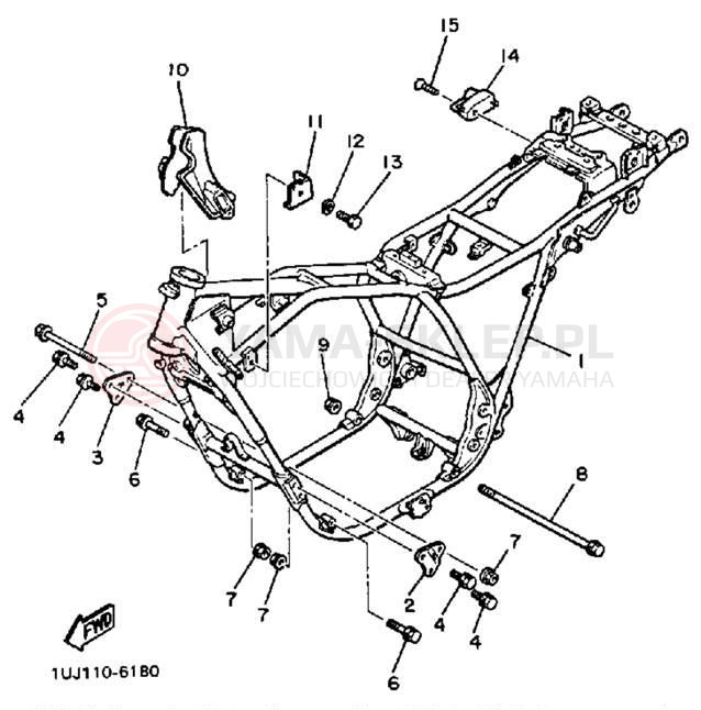 Schemat "rama" do Yamaha RADIAN YX600S/YX600SC